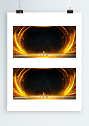 创意圆形火焰背景墙