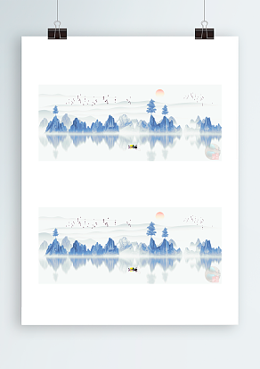 墨水蓝背景帷幕设计