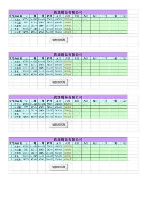 洗涤用品公司销售登记表