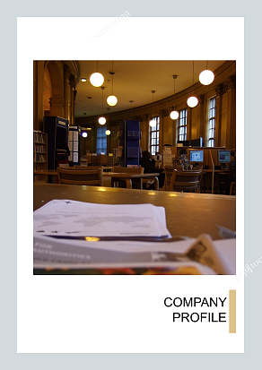 英伦风企业宣传画册word模板