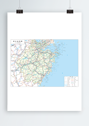 浙江省交通图满幅（高清EPS版）