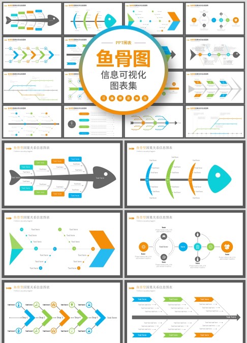 鱼骨图信息可视化 图表集