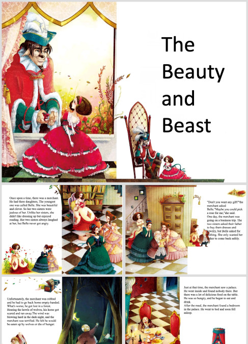 高清英文绘本故事《美女与野兽》