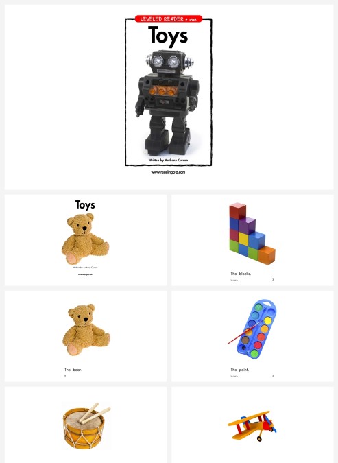 卡通英语绘本toysPPT教学模板