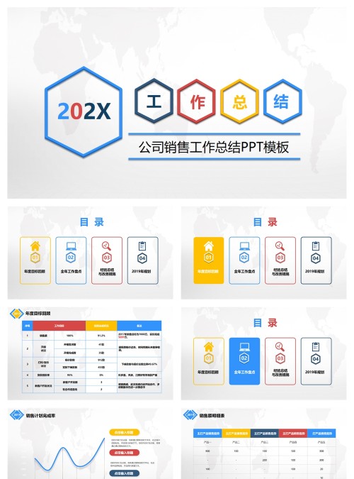 202X公司销售工作总结PPT模板