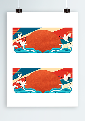 美丽丹顶鹤背景图