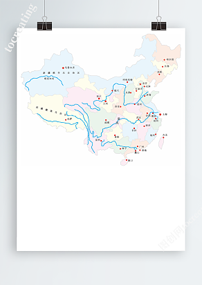 中国轮廓矢量可编辑填色高清电子版地图CDR/AI/EPS源文件素材模板