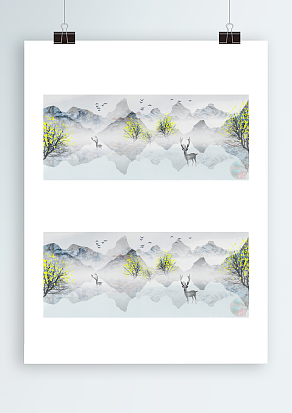 优美简约背景墙设计