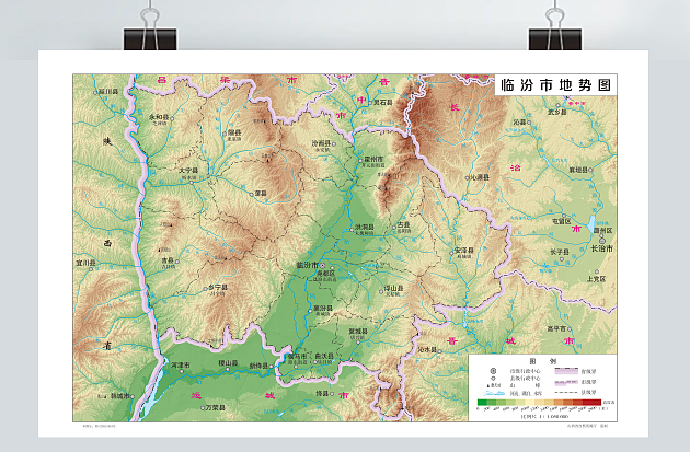 临汾市地势图