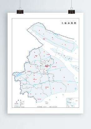 上海市简图（无邻省）高清PDF版