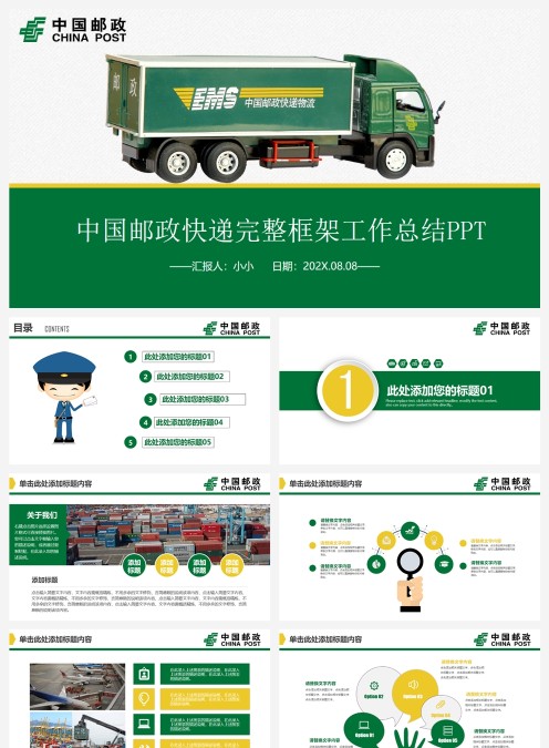 中国邮政快递完整框架工作总结PPT