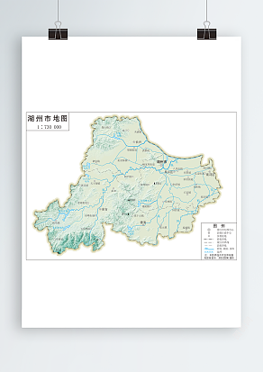 湖州市地形图岛式（高清EPS版）