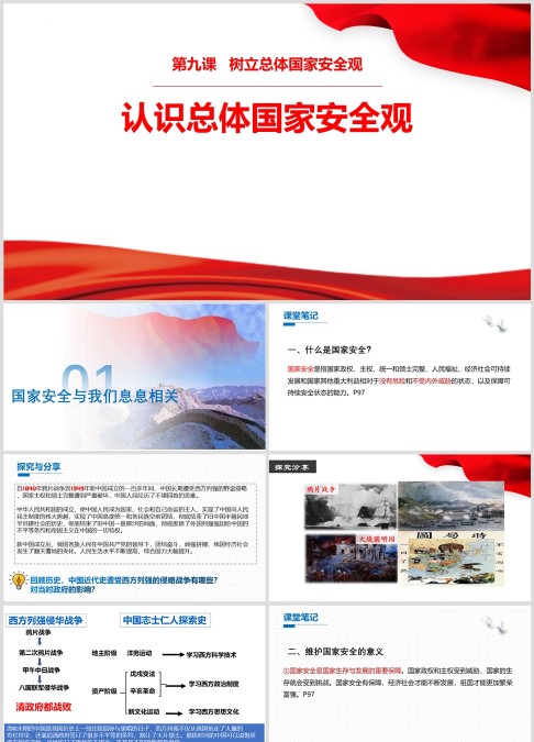 国家安全-认识总体国家安全观课件ppt模板
