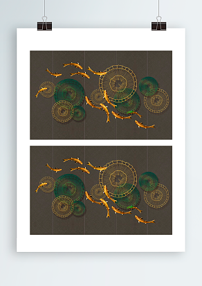 小金鱼背景帷幕设计