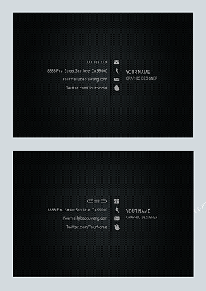 黑色商务名片