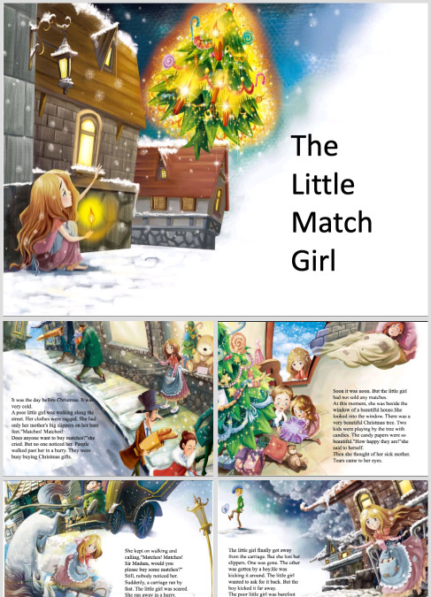 英语高清绘本故事《卖火柴的小女孩》