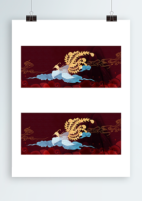 深红色背景帷幕设计图