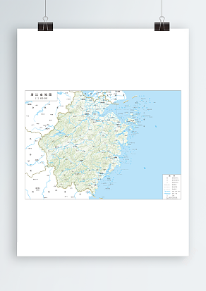 浙江省旅游图满幅（高清EPS版 ）