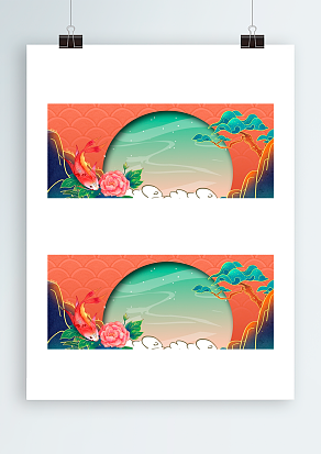 荷塘月色唯美背景帷幕