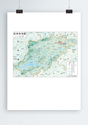杭州市地形图满幅（高清EPS版）