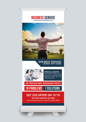 阳光简约唯美公司介绍展架