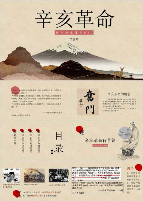 辛亥革命高中历史课件PPT中国历史说课PPT课件